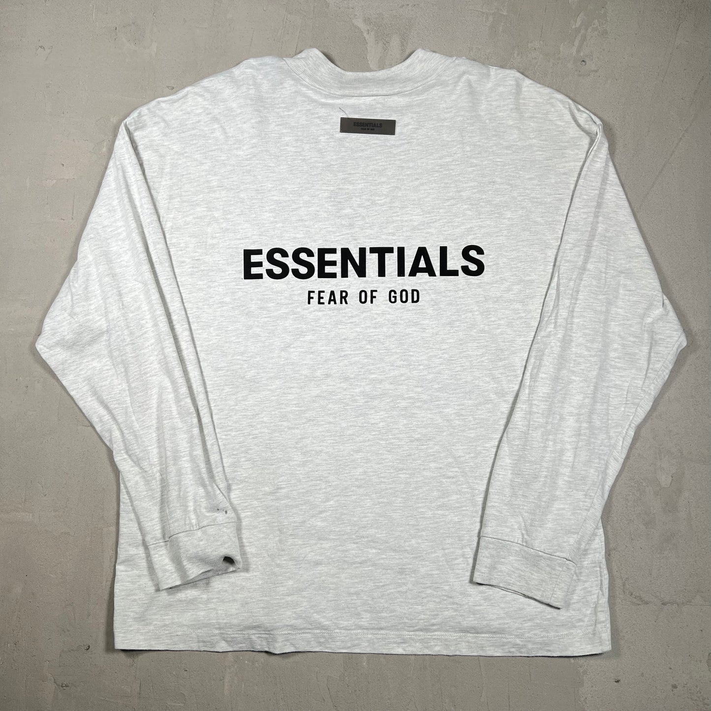 Essentials Fear of God FOG Mock Neck Longsleeve Light Grey Size Small USED x18364