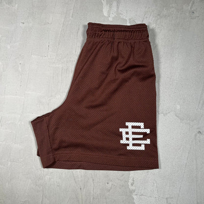 Eric Emanuel Basic Logo Short Brown Size Large USED x18359