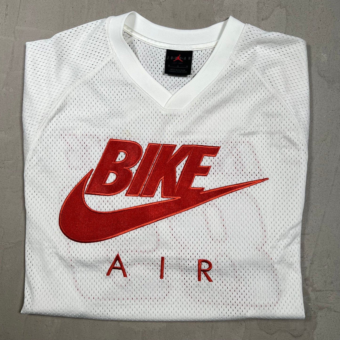 Jordan Bike Air Nigel Sylvester White Cropped Jersey Size Medium USED x18333