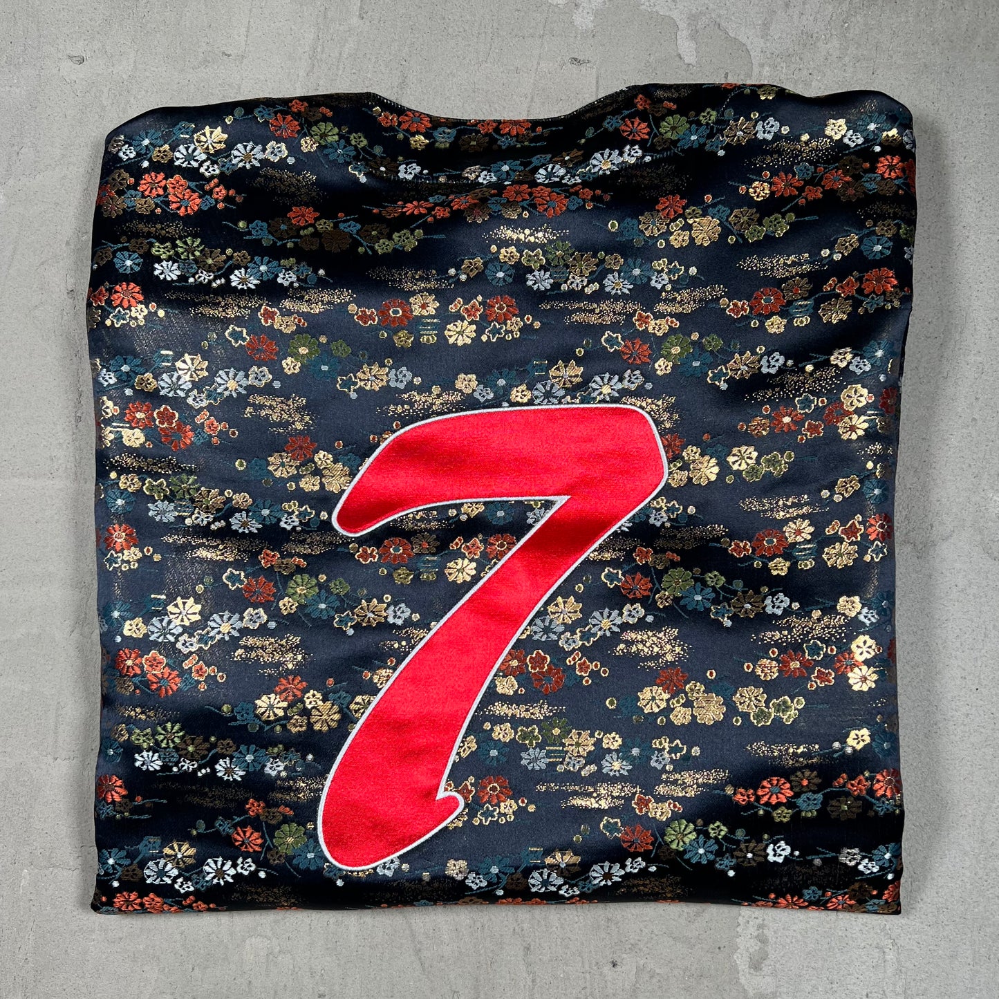 Supreme Floral Jacquard Baseball Jersey Navy Size XL USED x18357