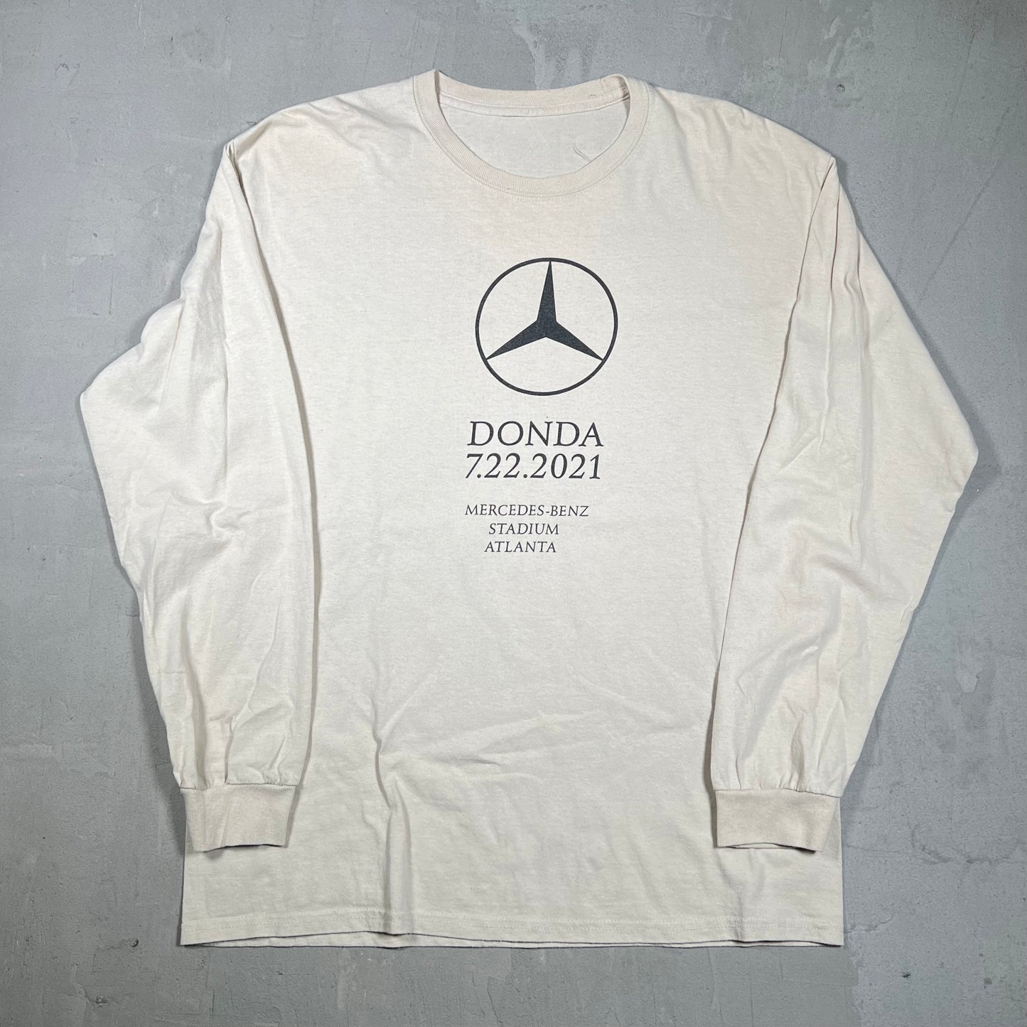 Kanye Donda Mercedes Longsleeve Beige Size Large USED x18365