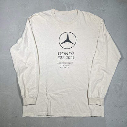 Kanye Donda Mercedes Longsleeve Beige Size Large USED x18365