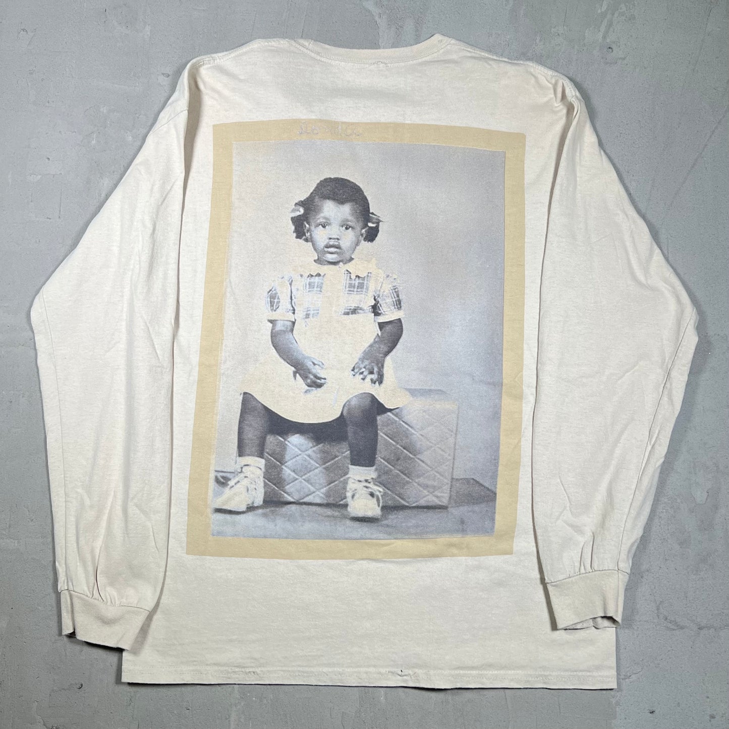 Kanye Donda Mercedes Longsleeve Beige Size Large USED x18365