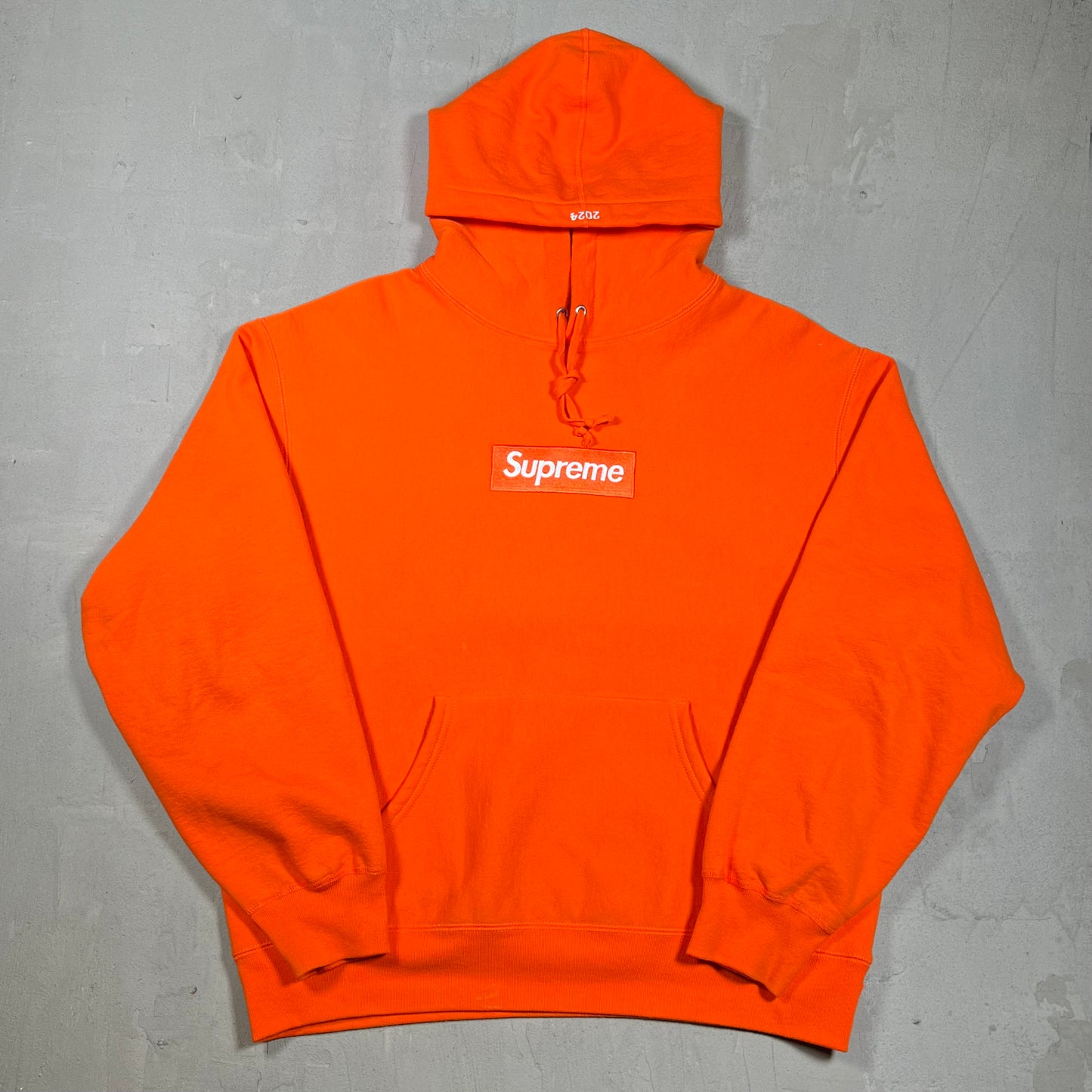 Supreme Box Logo Orange Hoodie (2024) Size Medium USED x18331