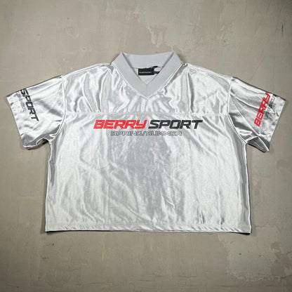 GV Gallery Raspberry Hills Berry Sport Silver Jersey Size Small NEW x18327