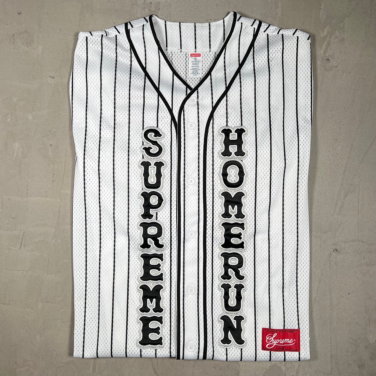 Supreme Jomerun White Baseball Jersey Size Medium USED x18335