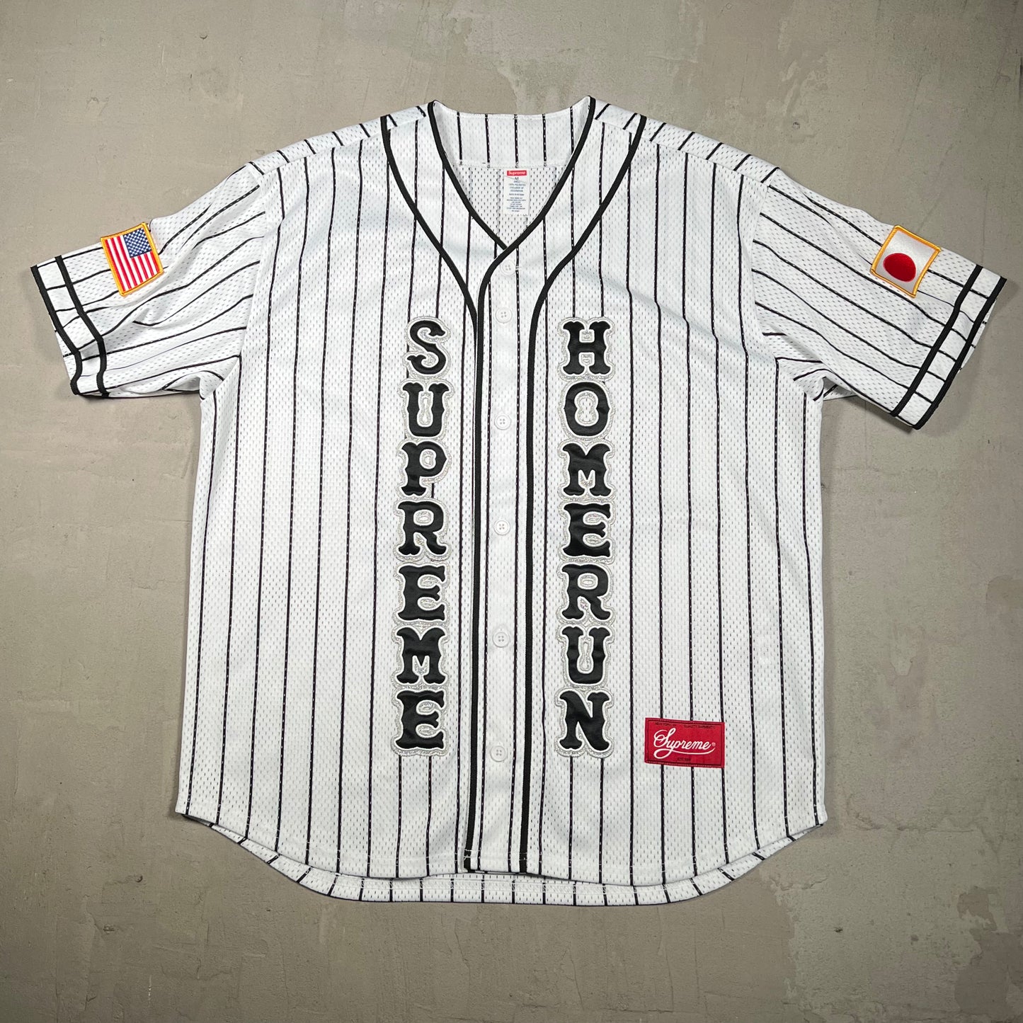 Supreme Jomerun White Baseball Jersey Size Medium USED x18335