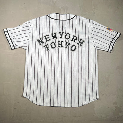Supreme Jomerun White Baseball Jersey Size Medium USED x18335