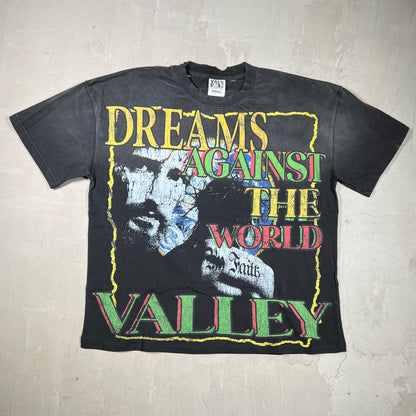 Vale Dreams Vs World Washed Black Tee Size Small NEW x18276