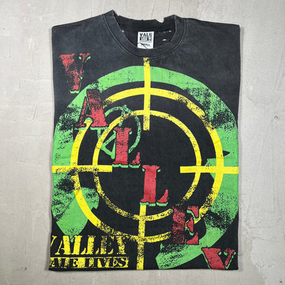 Vale Public Enemy Target Washed Black Tee Size Small NEW x18274