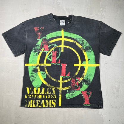Vale Public Enemy Target Washed Black Tee Size Small NEW x18274