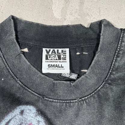Vale Fared Your Bling Kissing Washed Black Tee Size Small NEW x18275