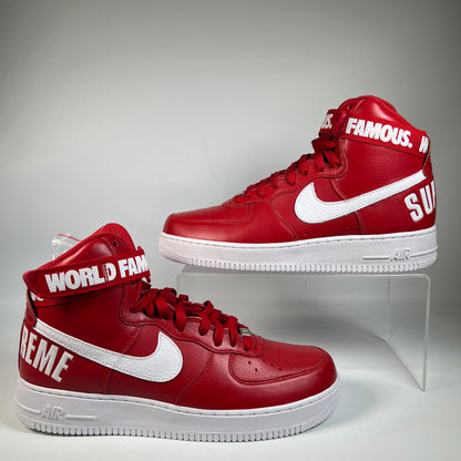 Nike Air Force One High Supreme Wolrd Famous Red (2014) Size 10.5 NEW s22667