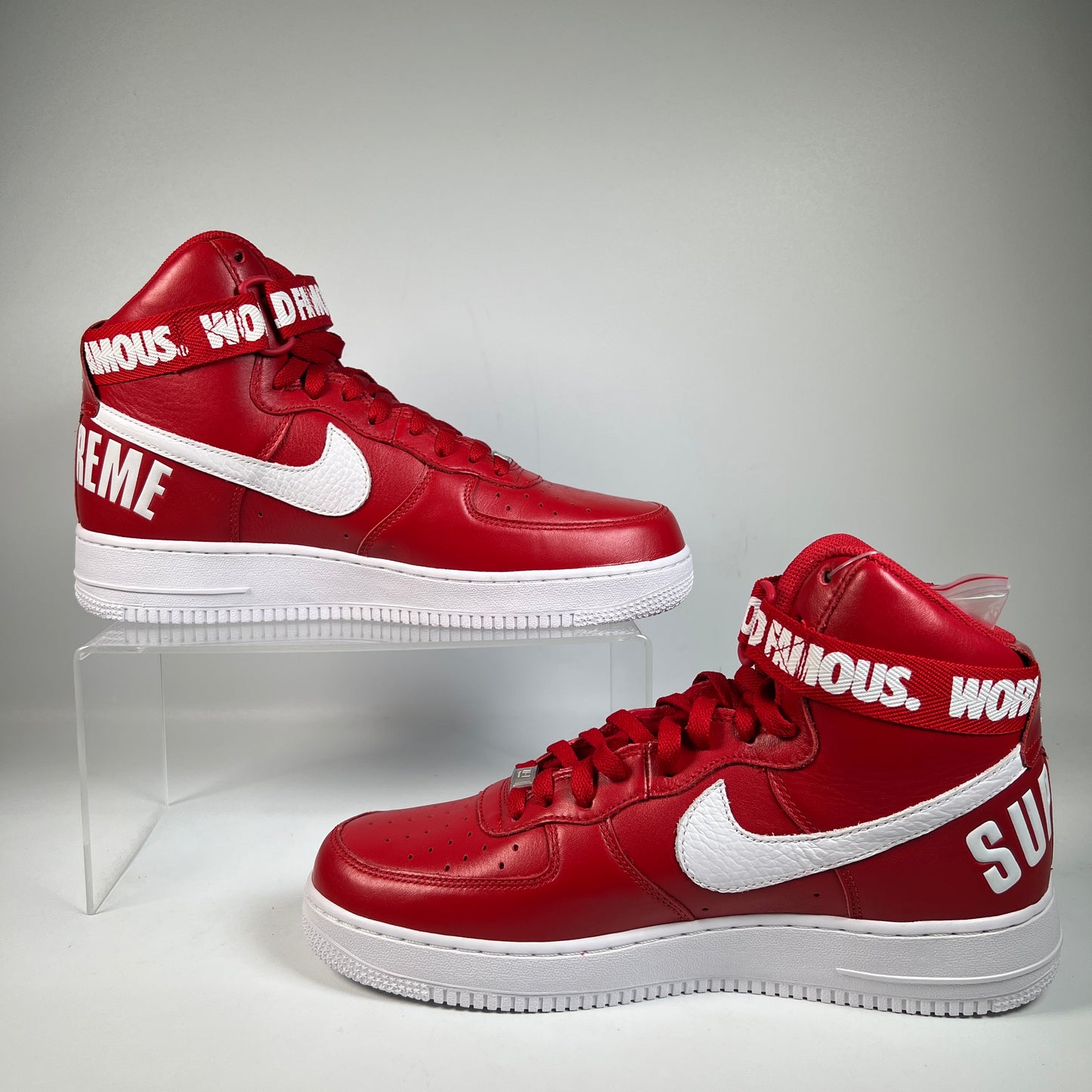 Nike Air Force One High Supreme Wolrd Famous Red (2014) Size 10.5 NEW s22667