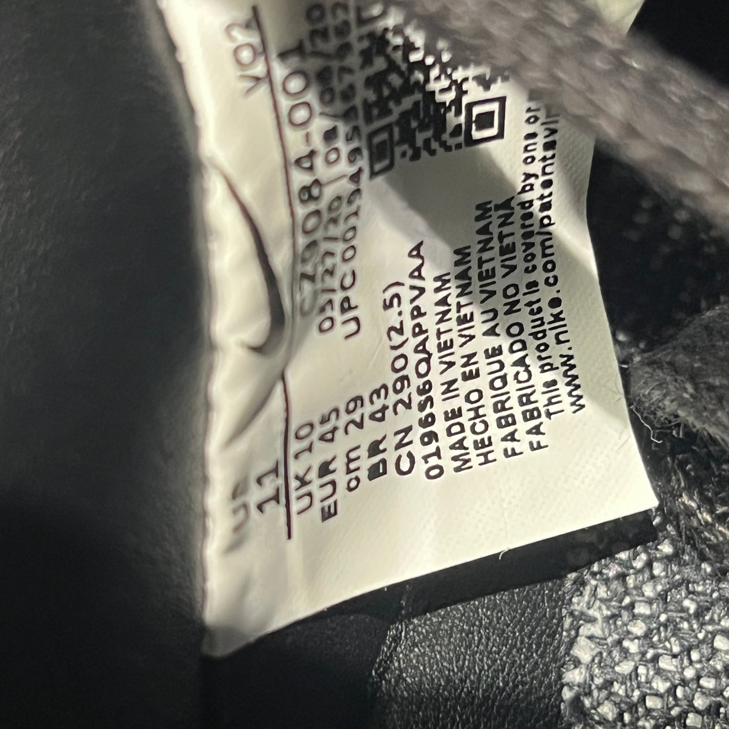Nike Air Force 1 Low Stussy Black (2020) Size 11 USED s22623