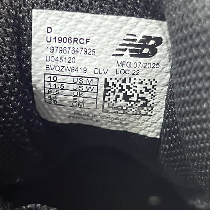 New Balance 1906R Black Grey White (2025) Size 10 USED s22660
