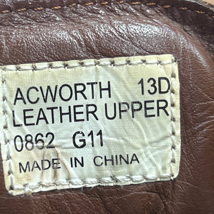 Polo Ralph Lauren Acworth Oiled Calf Brown Leather Boots Size 11 USED s22580
