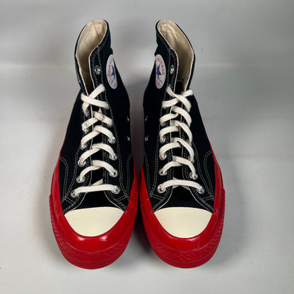 Converse Chuck Taylor 70 Hi CDG Play Black Red (2022) Size 10 USED s22573