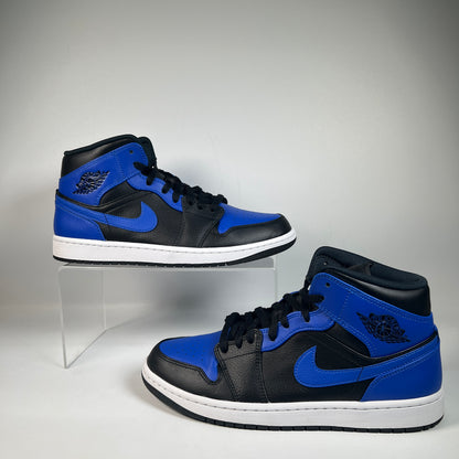 Jordan 1 Mid Hyper Royal Tumbled Leather (2020) Size 10.5 NEW s22720