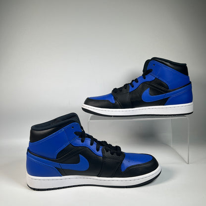 Jordan 1 Mid Hyper Royal Tumbled Leather (2020) Size 10.5 NEW s22720