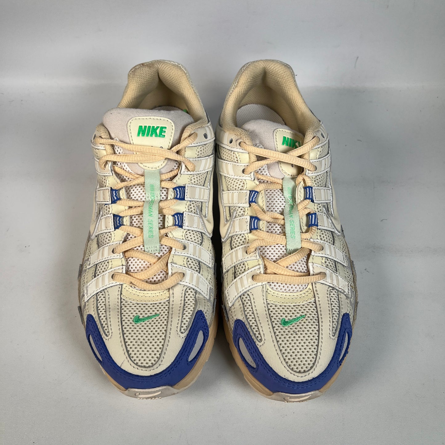 Nike P-6000 Athletic Dept Coconut Milk Medium Blue (2023) Size 8 USED s22685
