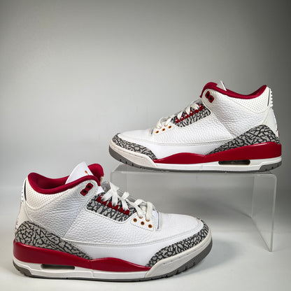 Jordan 3 Cardinal (2021) Size 9 USED s22782