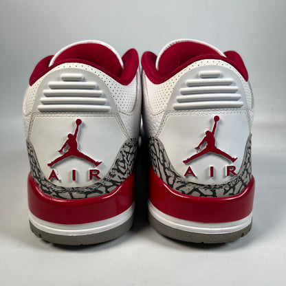 Jordan 3 Cardinal (2021) Size 9 USED s22782