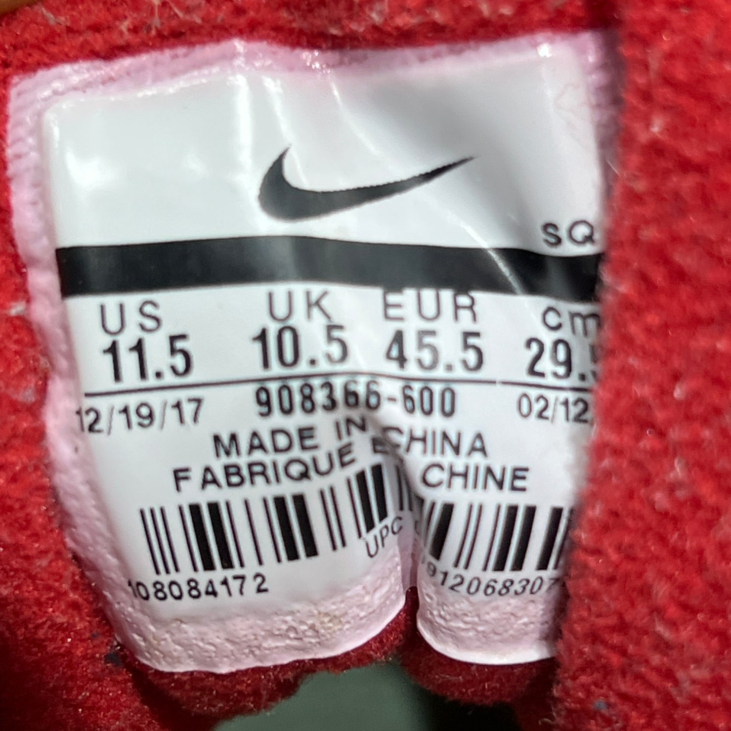 Nike Air Max 1 Curry Pack Red (2018) Size 10.5 USED s22836
