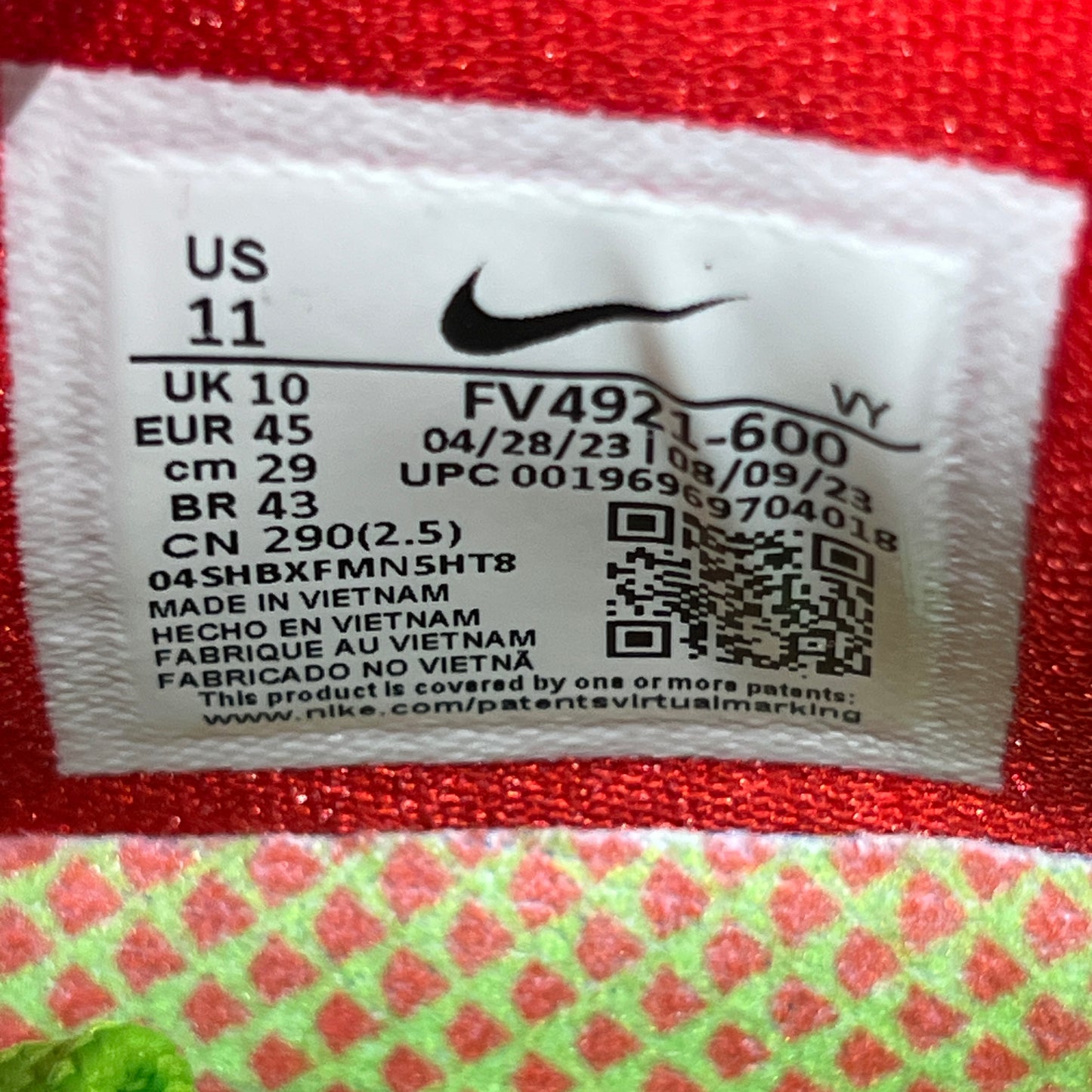 Nike Kobe 6 Reverse Grinch (2023) Size 11 NEW s23018