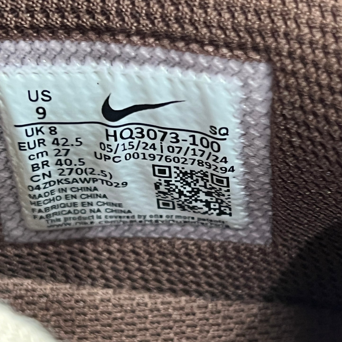 Nike Zoom Field Jaxx Travis Scott Light Chocolate (2025) Size 9 USED S23013