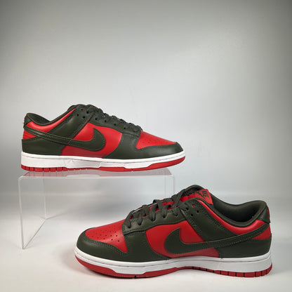 Nike Dunk Low Mystic Red Cargo Khaki (2023) Size 9.5 USED s22982