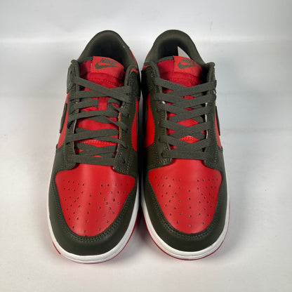 Nike Dunk Low Mystic Red Cargo Khaki (2023) Size 9.5 USED s22982