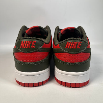 Nike Dunk Low Mystic Red Cargo Khaki (2023) Size 9.5 USED s22982