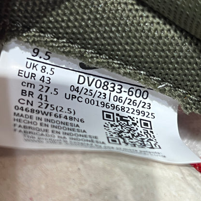 Nike Dunk Low Mystic Red Cargo Khaki (2023) Size 9.5 USED s22982
