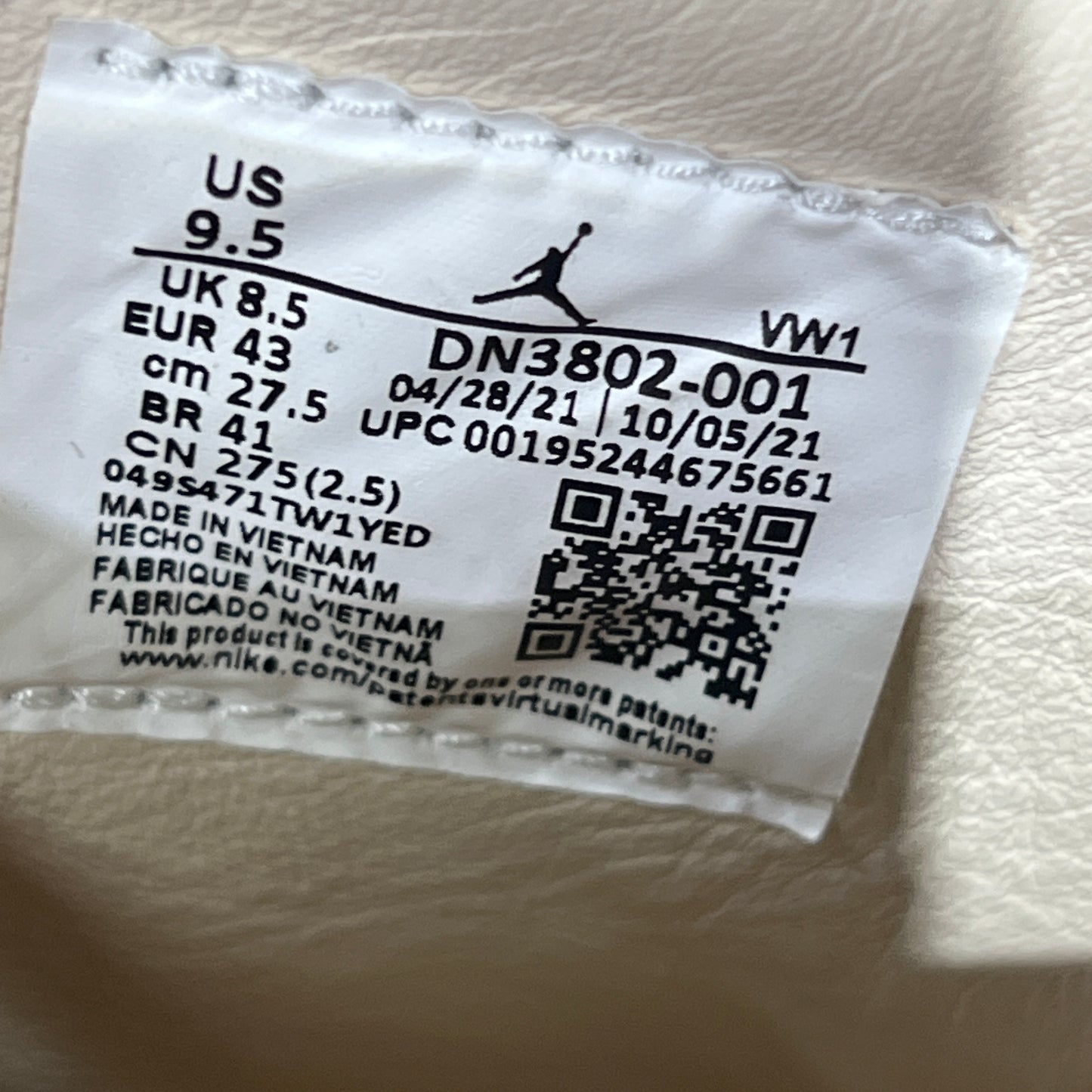 Jordan 2 Union LA Grey Fog (2021) Size 9.5 USED s22983