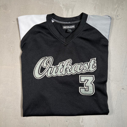 Y2K Outkast Black/Grey Jersey Size XL USED v16105