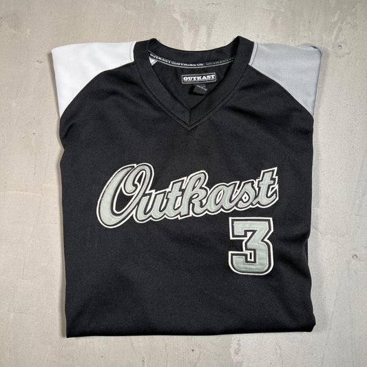 Y2K Outkast Black/Grey Jersey Size XL USED v16105