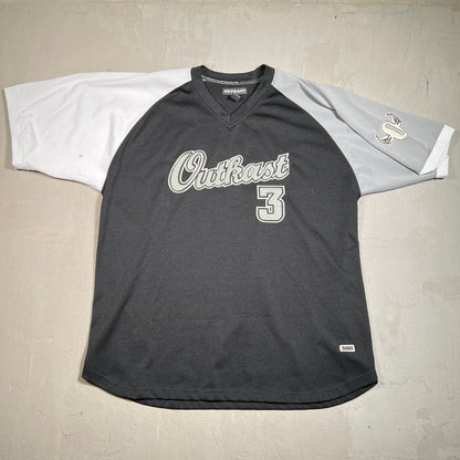 Y2K Outkast Black/Grey Jersey Size XL USED v16105