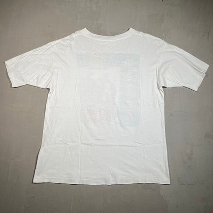 Straight Outta Compton NWA Tee White/Blue Size XL USED v5639