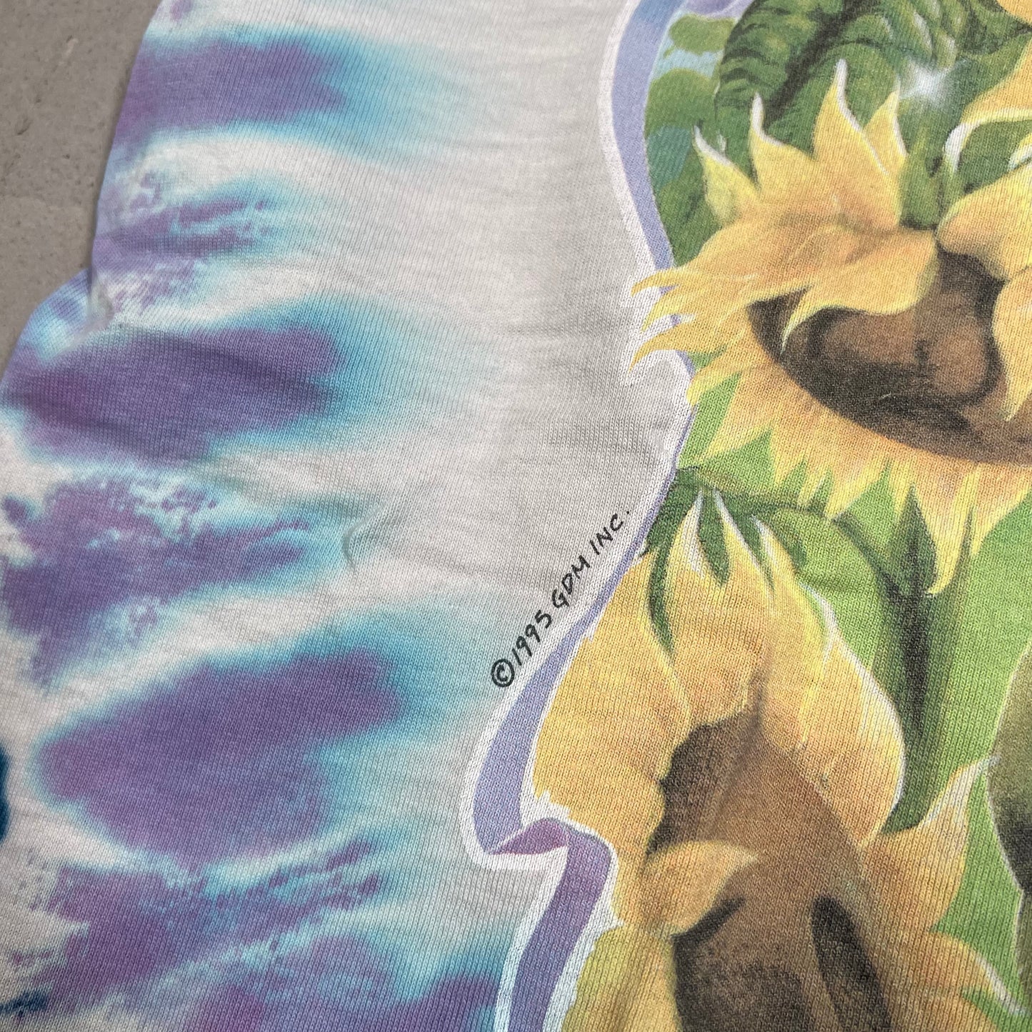 1995 Grateful Dead Summer Tour Turtles Tie Dye Tee Size XL USED v16348