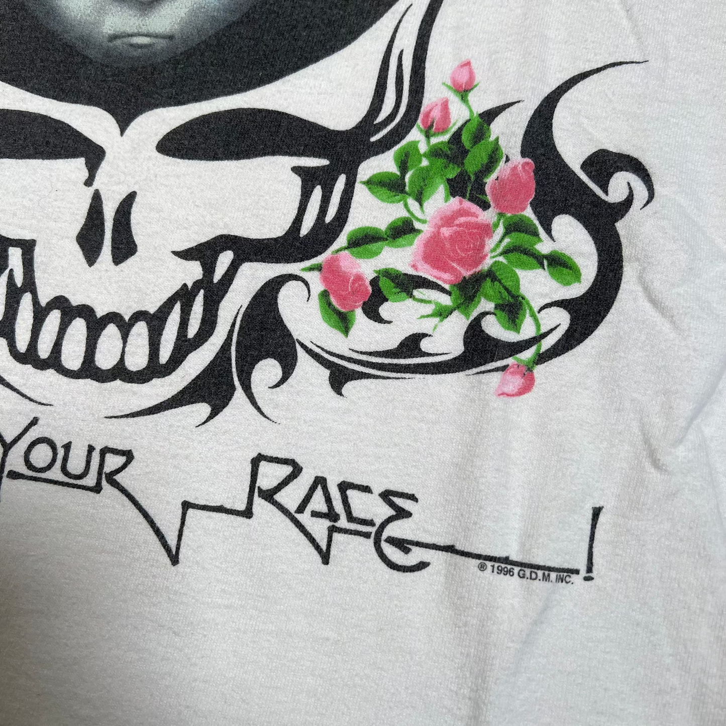 1996 Grateful Dead Alien Steal Your Race White Tee Size Large USED v8778