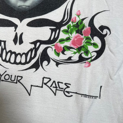 1996 Grateful Dead Alien Steal Your Race White Tee Size Large USED v8778