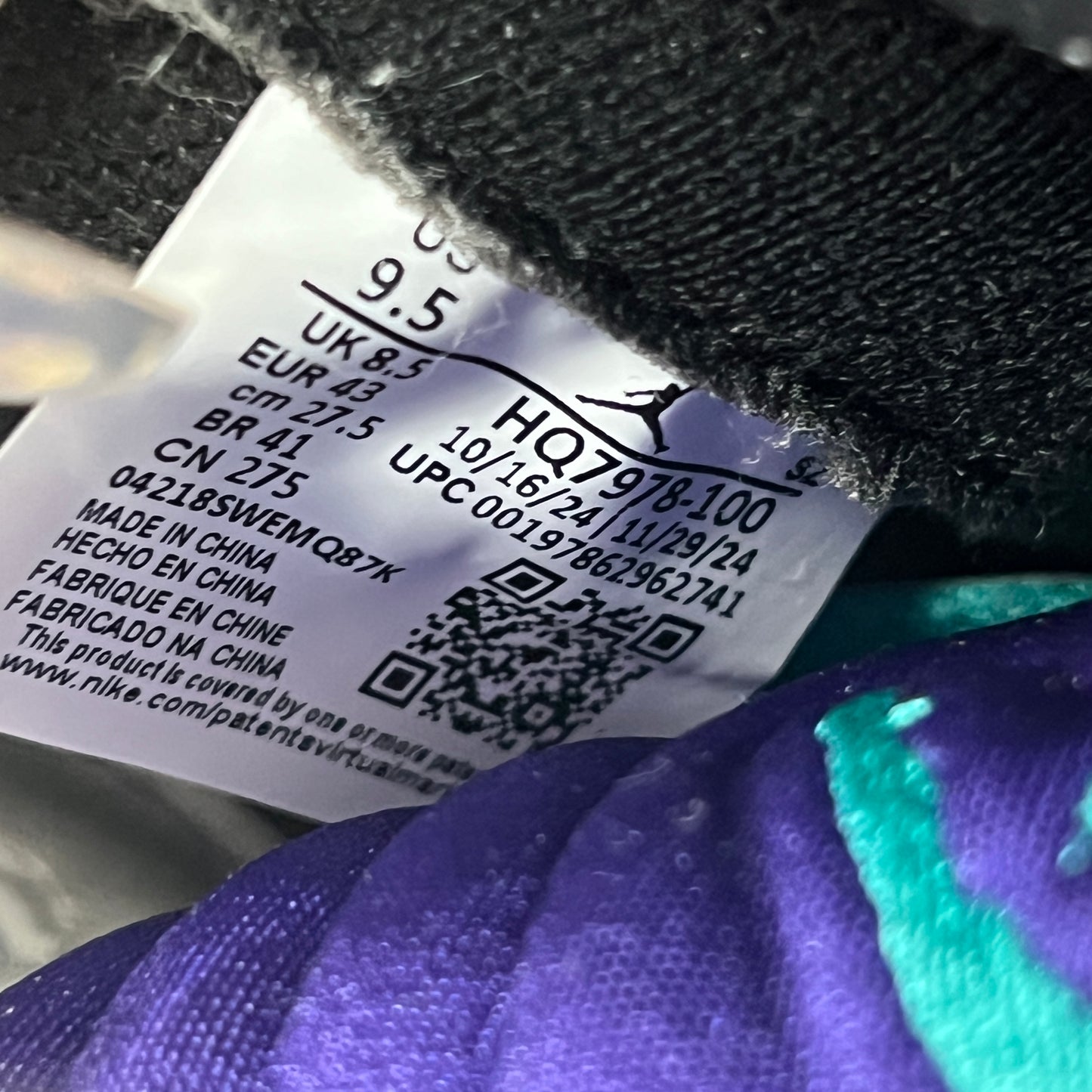 Jordan 5 Grape (2025) Size 9.5 USED s22965