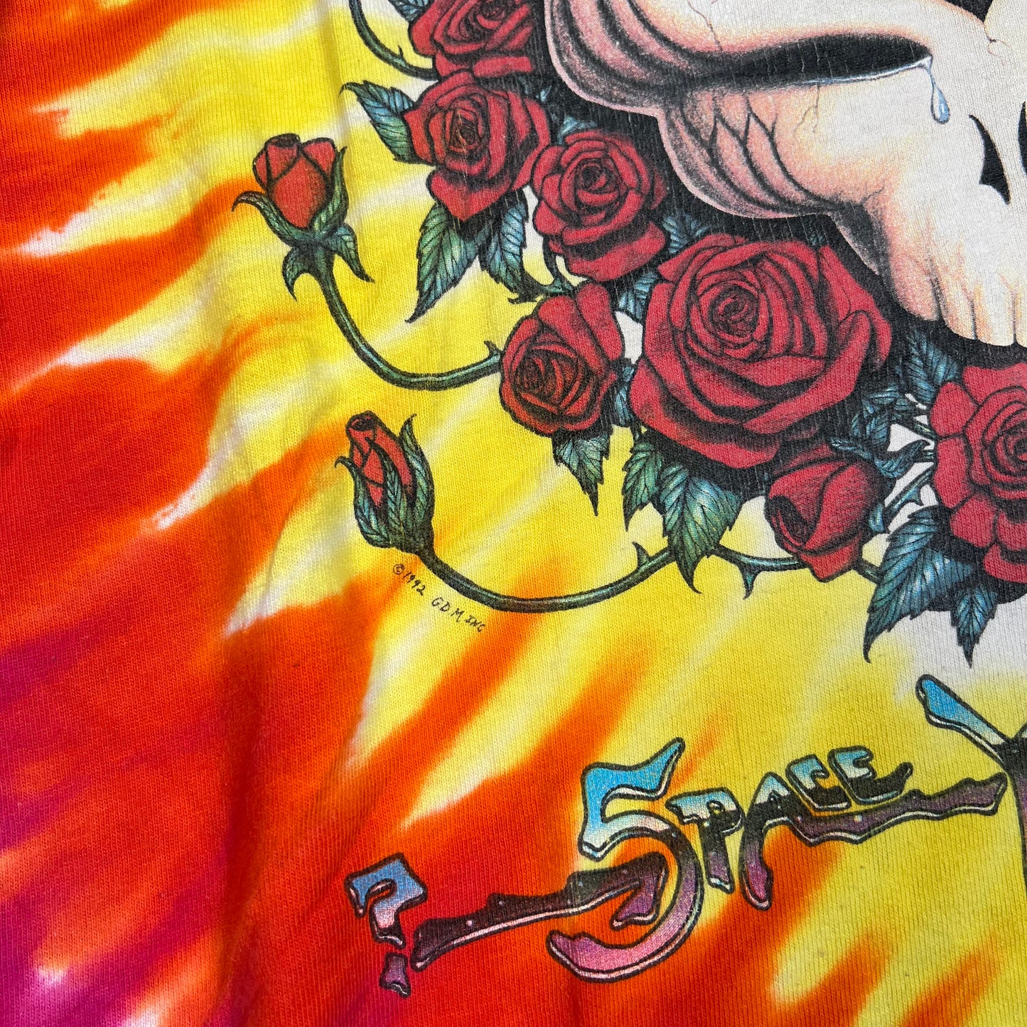 1992 Grateful Dead Space Your Face? Tie Dye Tee Size Large USED v15844