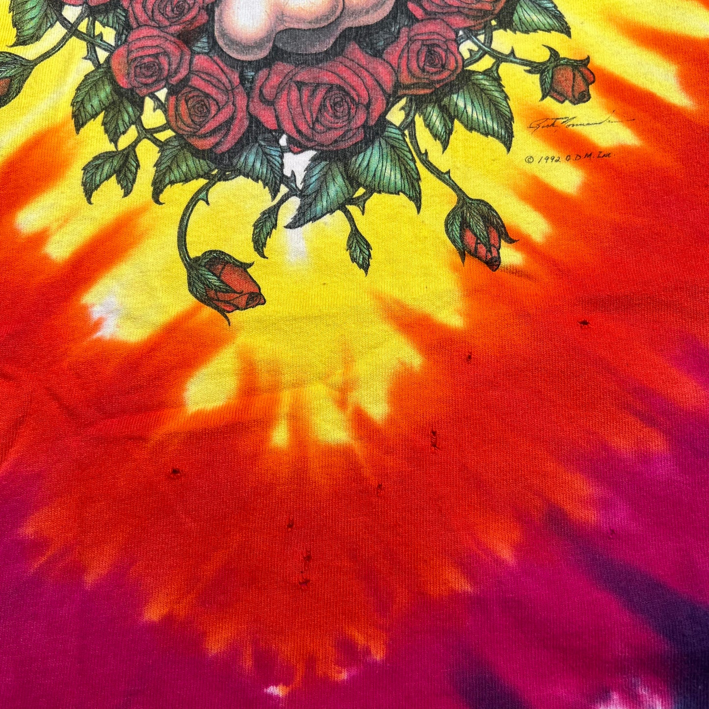 1992 Grateful Dead Space Your Face? Tie Dye Tee Size Large USED v15844
