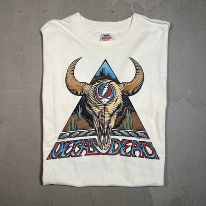1994 Grateful Dead Vegas Head White Tee Size Large USED v13951
