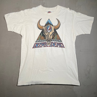 1994 Grateful Dead Vegas Head White Tee Size Large USED v13951
