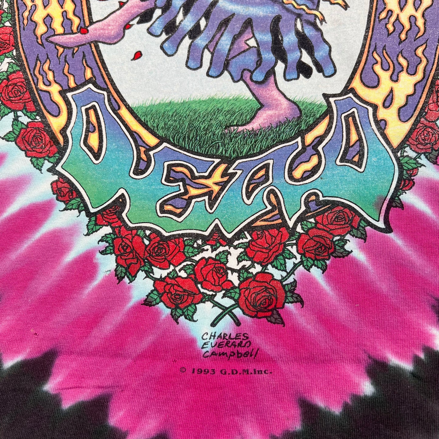 1993 Grateful Dead Dancing Jester Endless Tour Tee Size XL USED v16297