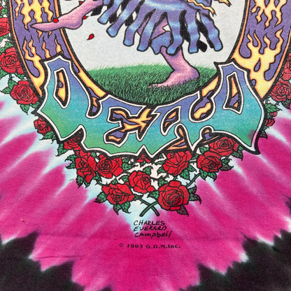 1993 Grateful Dead Dancing Jester Endless Tour Tee Size XL USED v16297