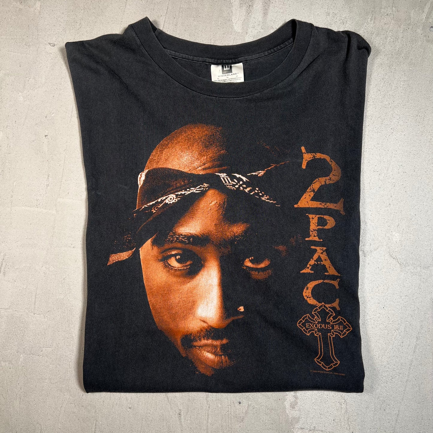 1998 2Pac Exodus 18.11 Black Tee Size XL USED v14381